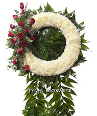 Funeral Wreath - Red Roses