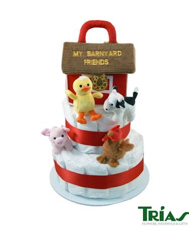 Baby Diaper Cake - My Barnyard Friends