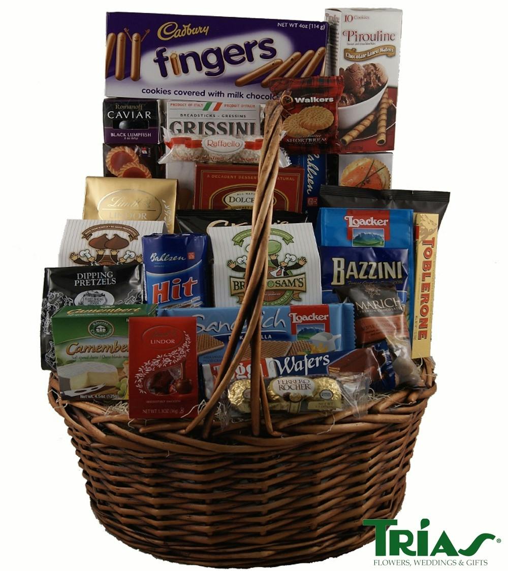 Gourmet Basket Without Wine Trias Flowers Miami Fl