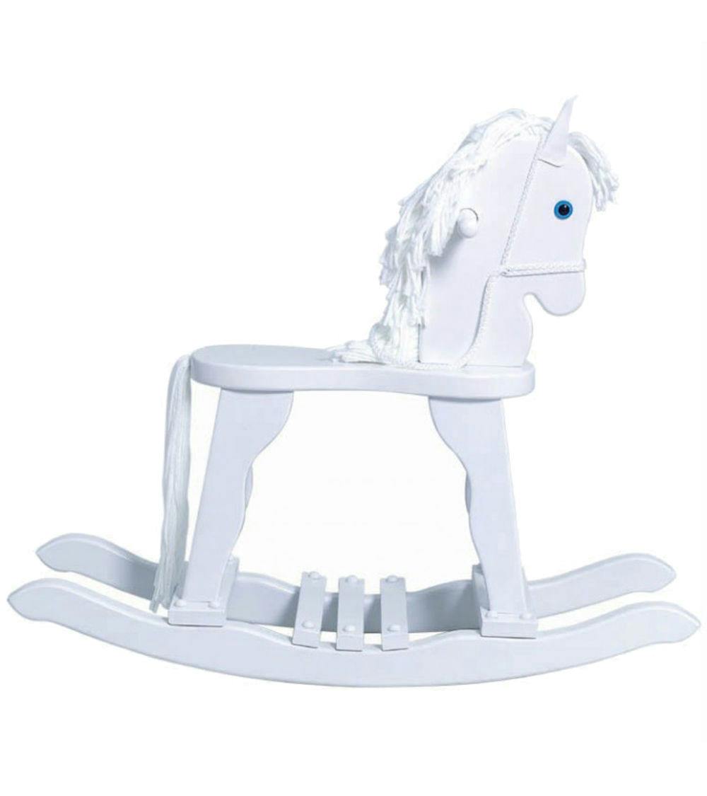 white rocking horse