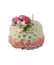 Best Wishes Flower Cake