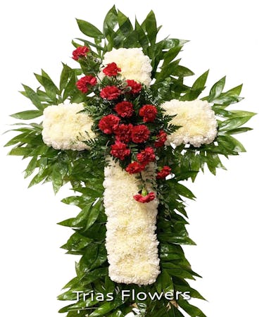 Forever Cross | Miami (FL) Same-Day Sympathy Flowers | Trias Flowers