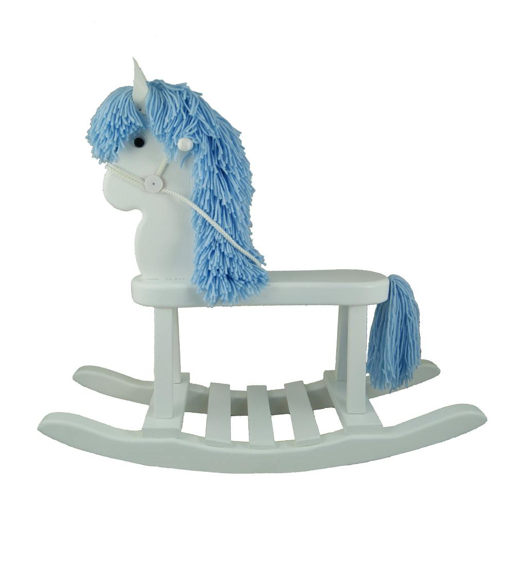 blue rocking horse