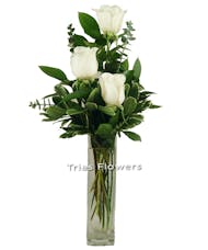 White Rose Budvase